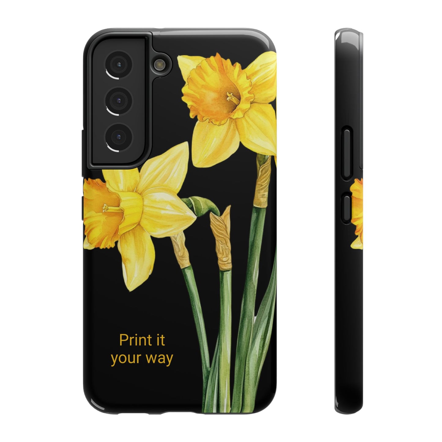 Cell Phone Cases, Daffodil March Birth Flower Impact Resistant Protective Cover, Phone Accessories, Floral Tech Gear, Birthday Gift