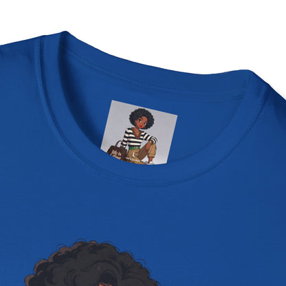 Personalizable Life Is Lifing Black Woman Graphic Tee - Two images to choose from.