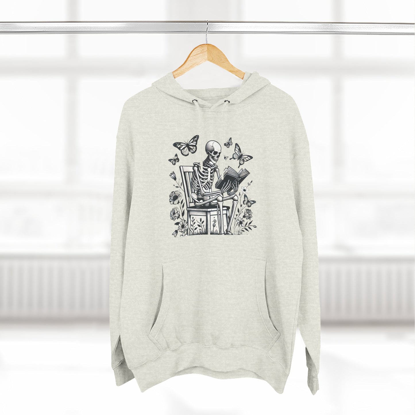 SkeletonHoodie - Perfect for Book Lovers, Readers, Unisex Sweatshirt, Relaxed Everyday Wear