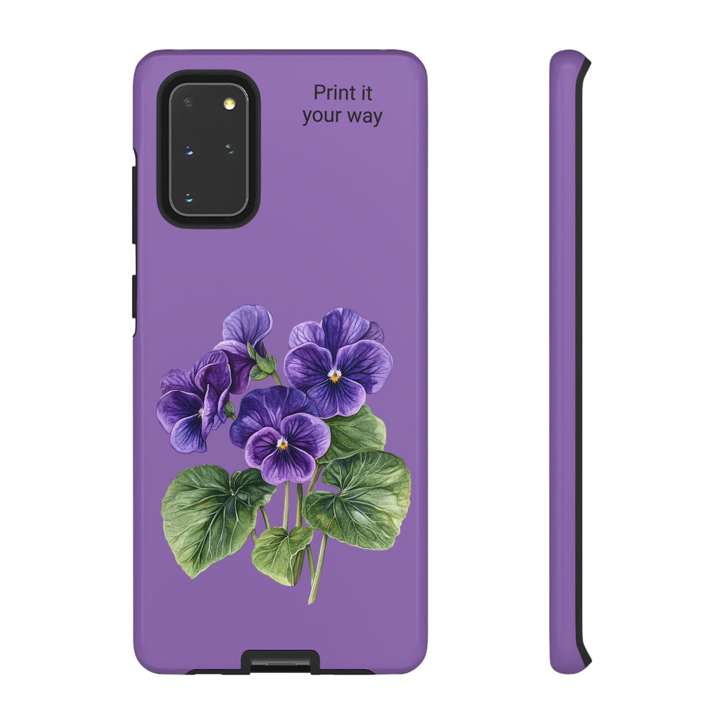 Custom cell phone tough case, Personalized Gift, February birth flower