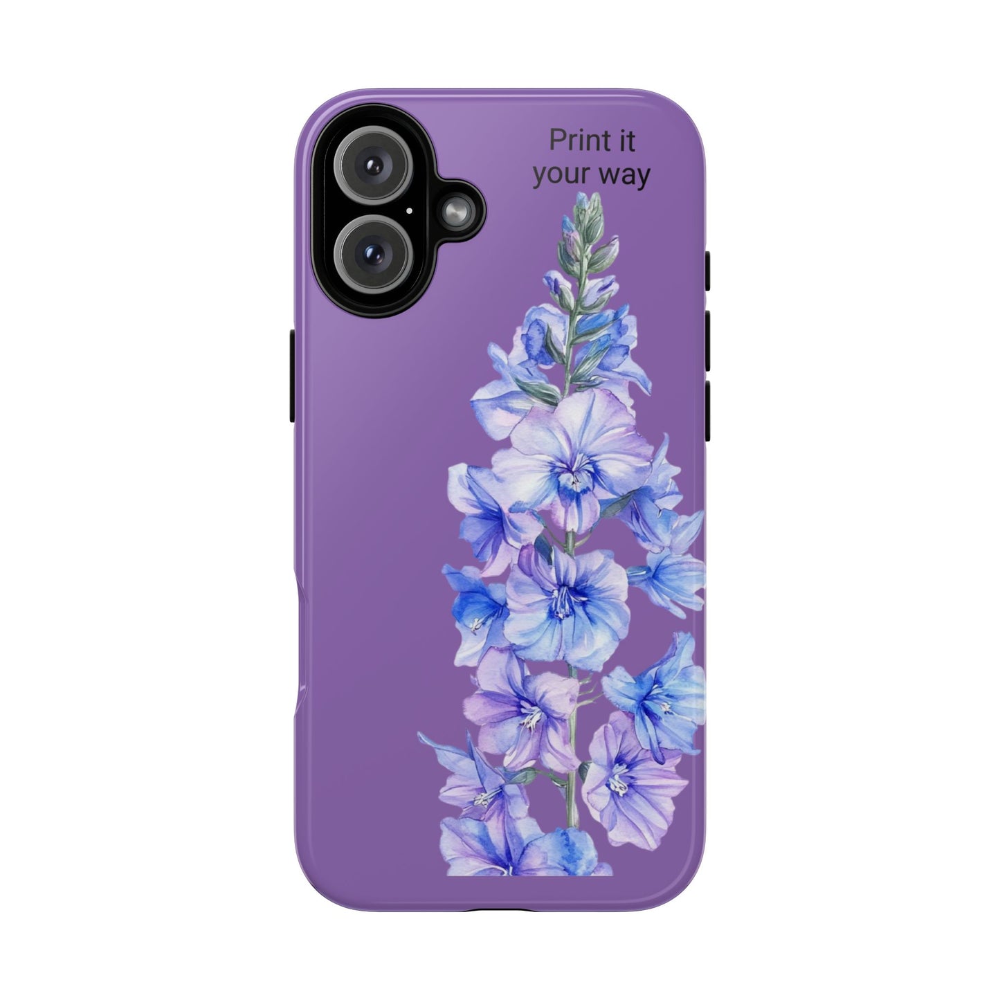 Custom cell phone tough case, Personalized Gift, July birth flower