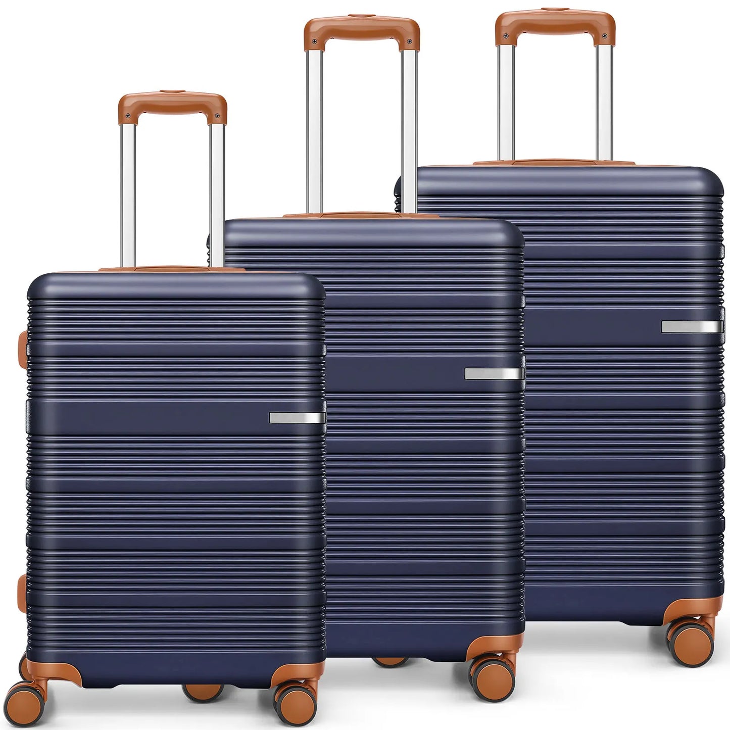 3 in 1 Luggage Sets,20/24/28in Suitcase Hard shell Durable PC+ABS Spinner Wheels TSA Lock Large Capacity for Adult Child Carryon