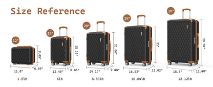 Melalenia Luggage Sets 7 Piece Hard Shell Carry on Suitcase with Spinner Wheels and TSA Lock, Lightweight Travel Duffel Bag