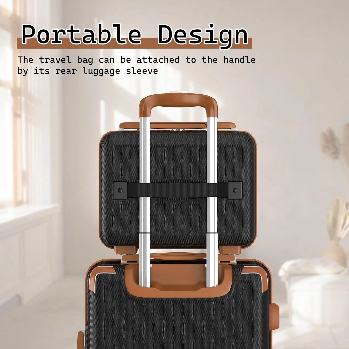 Melalenia Luggage Sets 7 Piece Hard Shell Carry on Suitcase with Spinner Wheels and TSA Lock, Lightweight Travel Duffel Bag