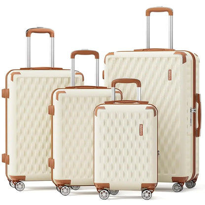 Melalenia Luggage Sets 7 Piece Hard Shell Carry on Suitcase with Spinner Wheels and TSA Lock, Lightweight Travel Duffel Bag