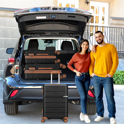 3 in 1 Luggage Sets,20/24/28in Suitcase Hard shell Durable PC+ABS Spinner Wheels TSA Lock Large Capacity for Adult Child Carryon