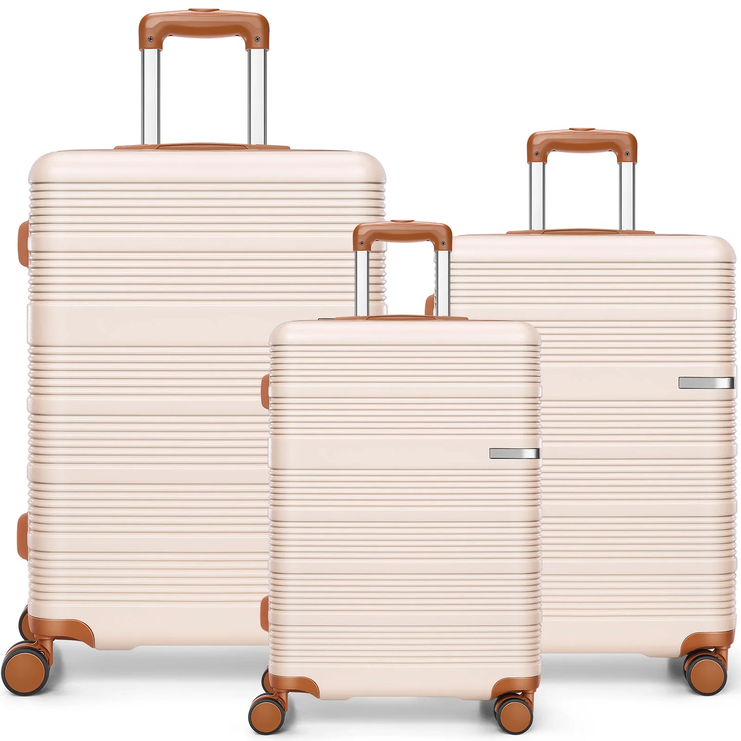 3 in 1 Luggage Sets,20/24/28in Suitcase Hard shell Durable PC+ABS Spinner Wheels TSA Lock Large Capacity for Adult Child Carryon