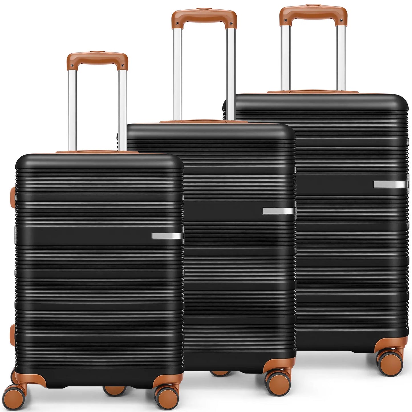 3 in 1 Luggage Sets,20/24/28in Suitcase Hard shell Durable PC+ABS Spinner Wheels TSA Lock Large Capacity for Adult Child Carryon