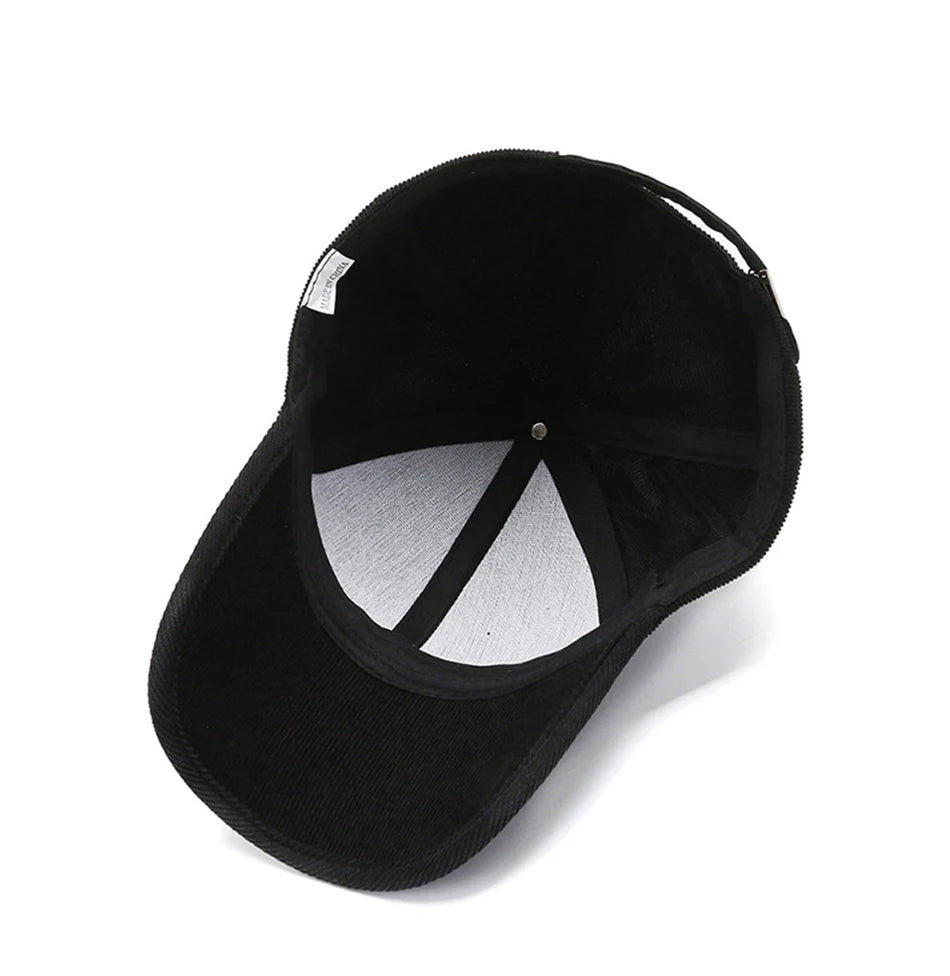 FS Army Green Yellow Winter Corduroy Caps For Men Luxury Brand Women Hat Warm Streetwear Hip Hop Baseball Cap Bone Masculino