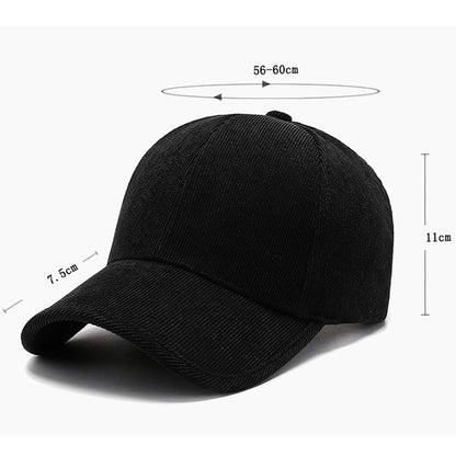 FS Army Green Yellow Winter Corduroy Caps For Men Luxury Brand Women Hat Warm Streetwear Hip Hop Baseball Cap Bone Masculino