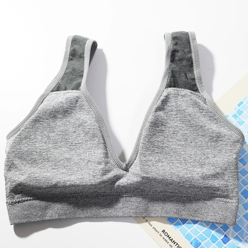 Seamless Sports Bras For Women Plunge Yoga Tube Top Female Brassiere Deep V Sexy Fitness Underwear Backless Bralette Lingerie