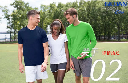 GILDAN 76400 Men 100% Cotton T-shirts Solid Long Sleeve O-Neck T Shirt Mens Tops Tees Basic Winter Autumn TShirts Male