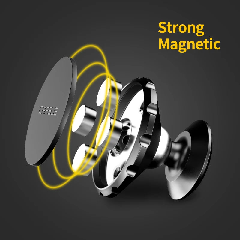 CAFELE Magnetic Car Phone Holder for iPhone 16 15 14 13 12 11 Car Mount Stand for Cell Phone Strong Magnet Power Aluminum Alloy
