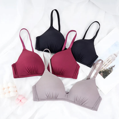 Seamless Bras for Women Push Up Bras No Wire Brassiere A B Cup Underwear Sexy Bralette Three Quarters(3/4 Cup)  Lingerie