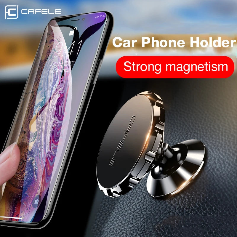 CAFELE Magnetic Car Phone Holder for iPhone 16 15 14 13 12 11 Car Mount Stand for Cell Phone Strong Magnet Power Aluminum Alloy