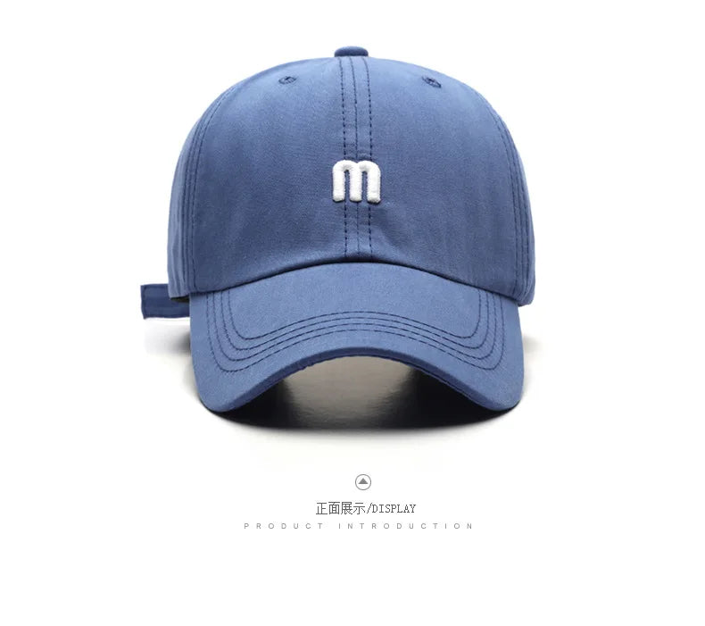 Fashion 100% Cotton Baseball Cap for Men and Women Letters Embroidered Snapback Hat Summer Sun Caps Unisex Casual Hip Hop Hats