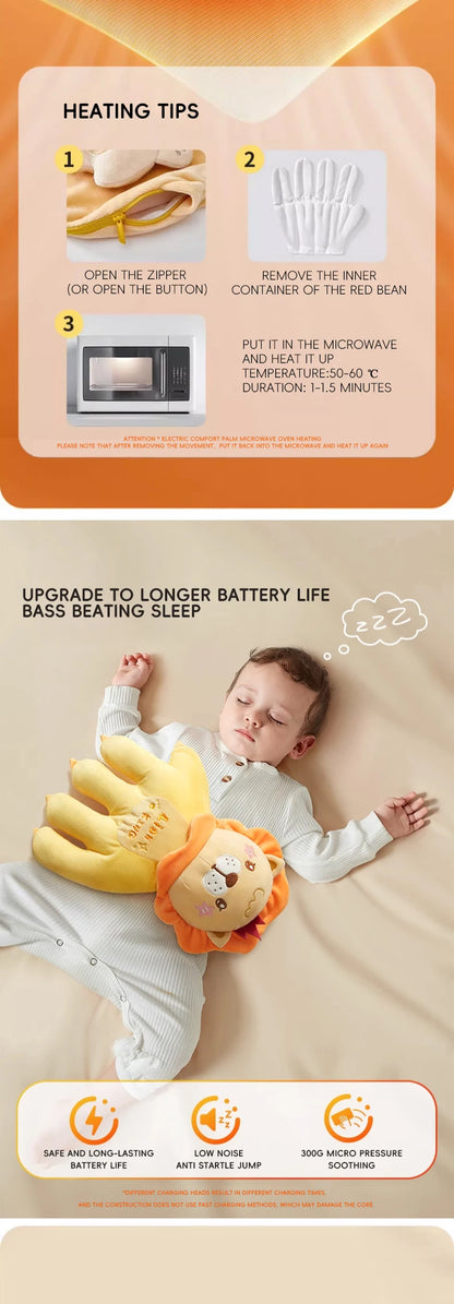 AIBEDILA Soothing Baby Sleep Aid Pillow Babies Soothing Palms Baby Sleep Aid Infant Calming Remote Control Hand Palms Toddler