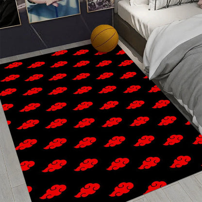 Anime Theme Carpet Various Styles With Somersault Cloud Sharingan Patterns Non Slip Rug For Living Room Bedroom Decor