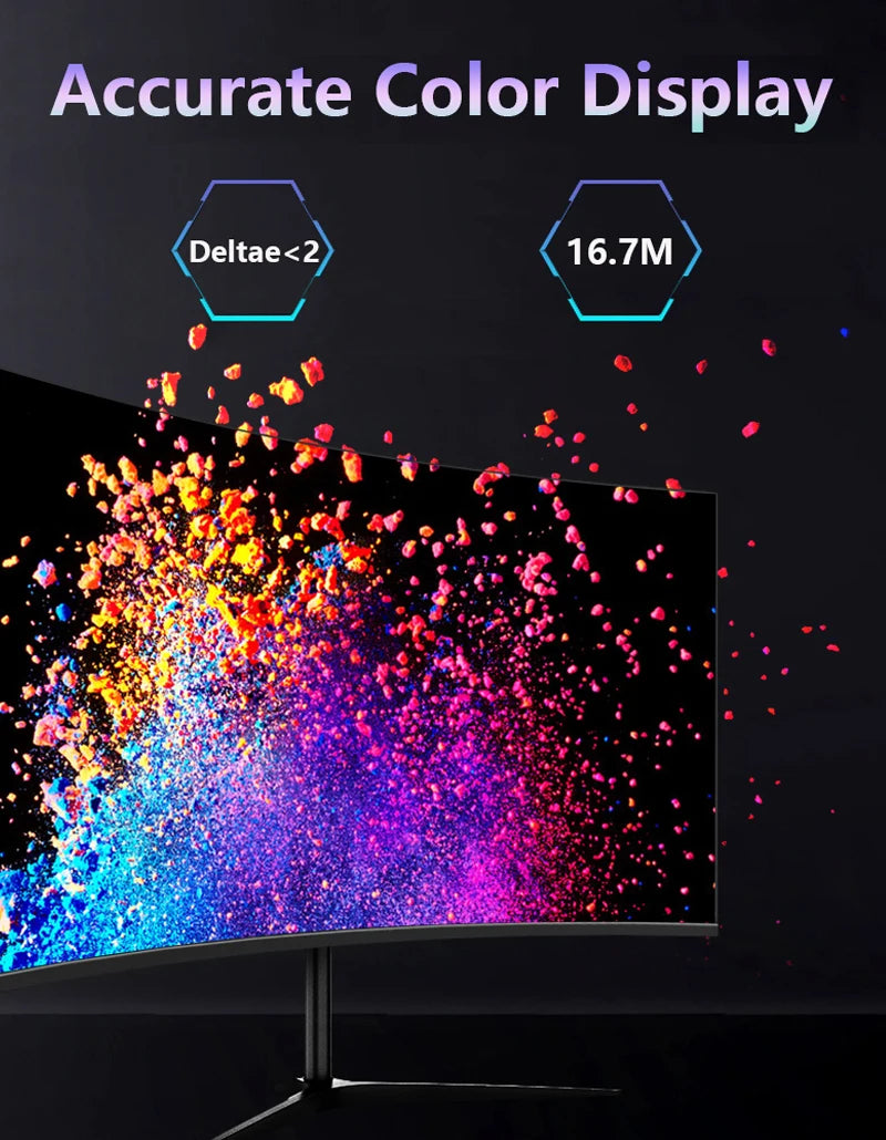 27 Inch VA 165hz Monitors Gamer 1MS 2K QHD 144hz Gaming Monitors PC LCD Curved Screen Monitor for Desktop Displays HDMI DP