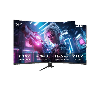 KTC 32inch H32S17C Curved Gaming Monitor,16:9Aspect Ratio,1920x1080@180HzResolution,16.7M 8Bit,32 Inch,180Hz Refresh Rate