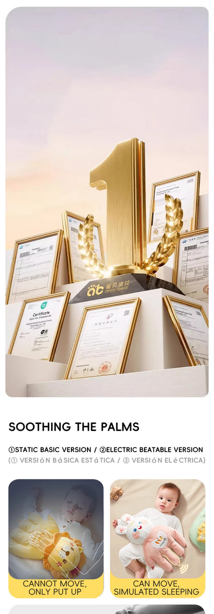 AIBEDILA Soothing Baby Sleep Aid Pillow Babies Soothing Palms Baby Sleep Aid Infant Calming Remote Control Hand Palms Toddler