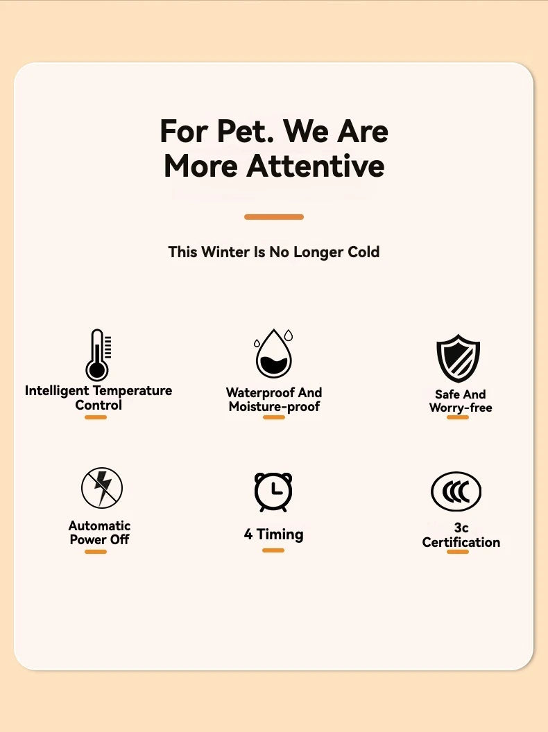 Adjustable Temperature Waterproof Pet Heating Pad Electric Blanket Winter Warmer Dog Mattress for Cats And Dogs US/EU