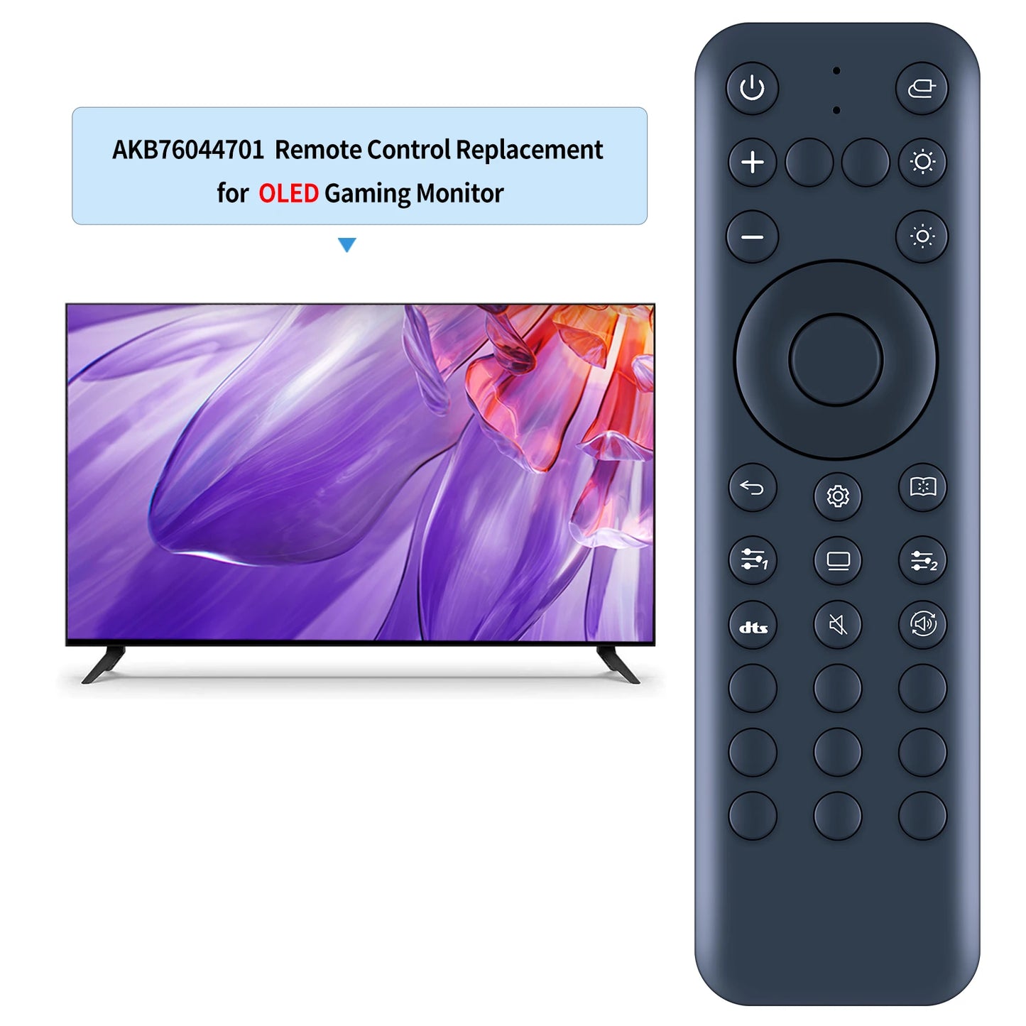 New AKB76044701 Replace Remote Control For LG UltraGear OLED QHD Gaming Monitor  45GR95QE-B 27GS95QE-B
