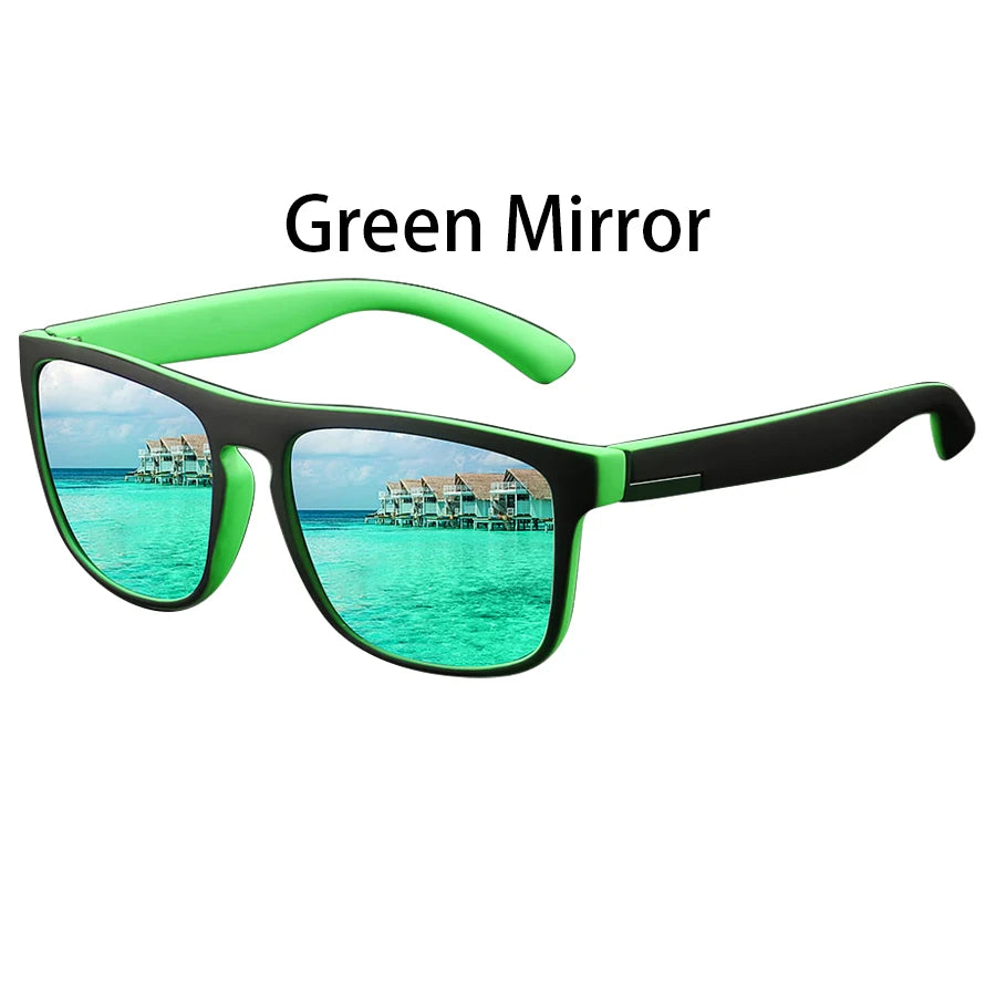 Fashion Square Vintage  Sunglasses Men Women Retro Driving Fishing Luxury Brand Designer Sun Glasses  Eyewear