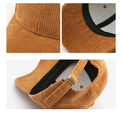 SLECKTON Custom Baseball Cap for Women and Men Fashion Design Brand LOGO Letter Embroidery Hats Corduroy Hats Unisex Wholesale
