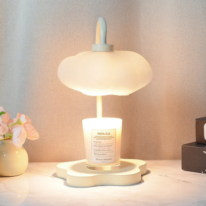 Creative Cloud-Shaped Wax Melt Lamp with Timer  Aromatherapy Night Light, Scented Candle Warmer, Stylish Desk Table Lamp