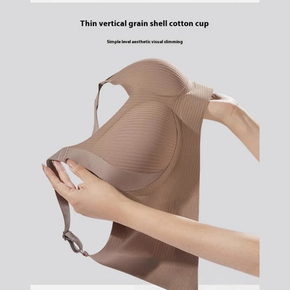 Plus Size Seamless Bra - Wireless Lift Anti-Sagging, Breathable Wide Strap Comfort for Women Daily & Sports