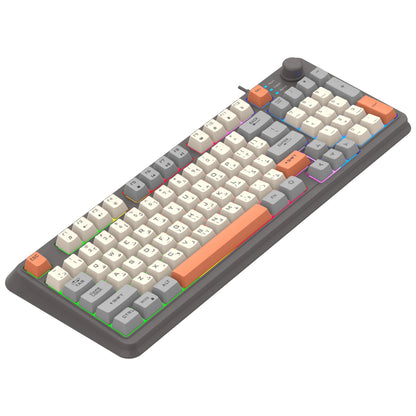 K82 Gaming Gaming Keyboard Glows Wired USB Desktop PC/Notebook Available 19-key punchless knob to adjust volumeK82 Gaming Gaming