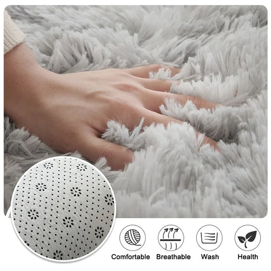 Soft Plush Rug – Fluffy Area Rug for Bedroom, Nursery & Living Room