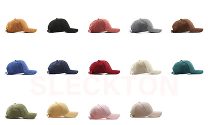 SLECKTON Custom Baseball Cap for Women and Men Fashion Design Brand LOGO Letter Embroidery Hats Corduroy Hats Unisex Wholesale