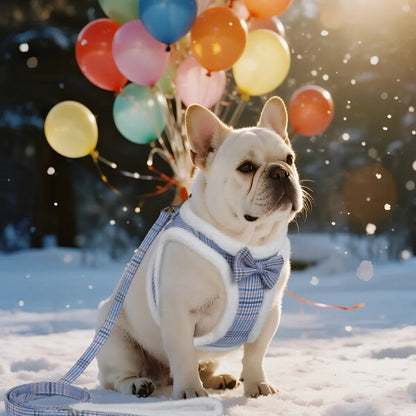 Winter Warm Pet Dog Harness Leash Set Soft Fur Padded Puppy Cat Harness Vest Thick Dogs Vest For Small Medium Dogs Chihuahua Pug