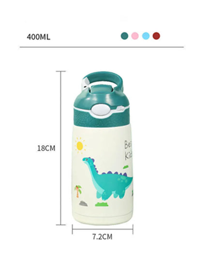 400ML Children Thermos Water Bottle Kids Thermos Mug Baby Duck Billed Straw 316 Stainless Steel Vacuum Flasks Tumbler Thermo Cup