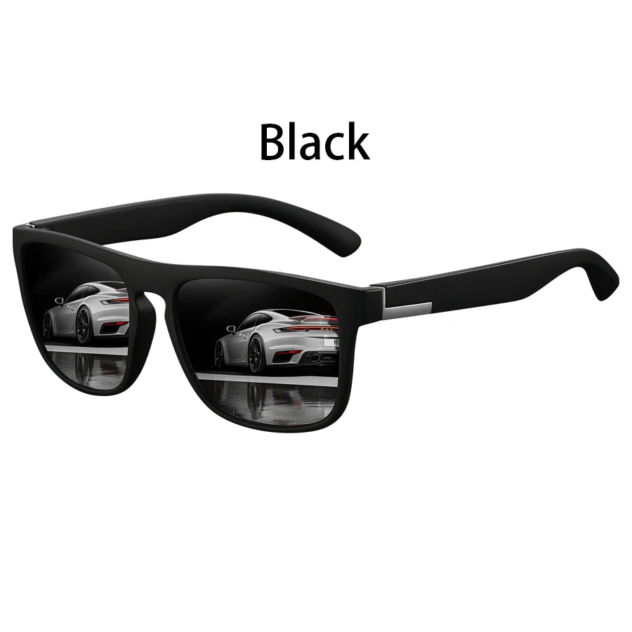 Fashion Square Vintage  Sunglasses Men Women Retro Driving Fishing Luxury Brand Designer Sun Glasses  Eyewear