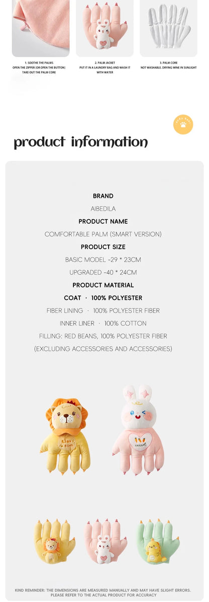 AIBEDILA Soothing Baby Sleep Aid Pillow Babies Soothing Palms Baby Sleep Aid Infant Calming Remote Control Hand Palms Toddler