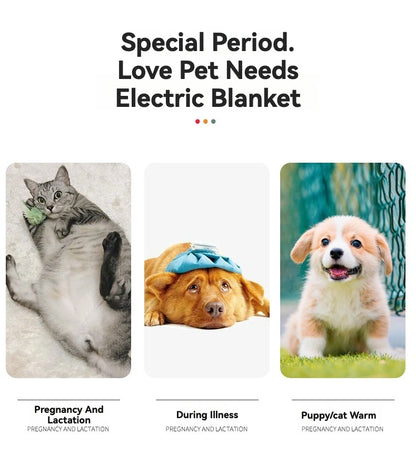 Adjustable Temperature Waterproof Pet Heating Pad Electric Blanket Winter Warmer Dog Mattress for Cats And Dogs US/EU