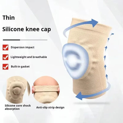 Fitness Dance Skating Silicone Knee Pads Sport Sknee Pads Basketball Pressurized Cycling Roller Skating Silicone Thin Knee Pads