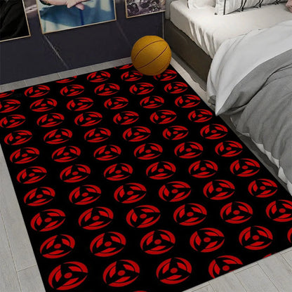 Anime Theme Carpet Various Styles With Somersault Cloud Sharingan Patterns Non Slip Rug For Living Room Bedroom Decor