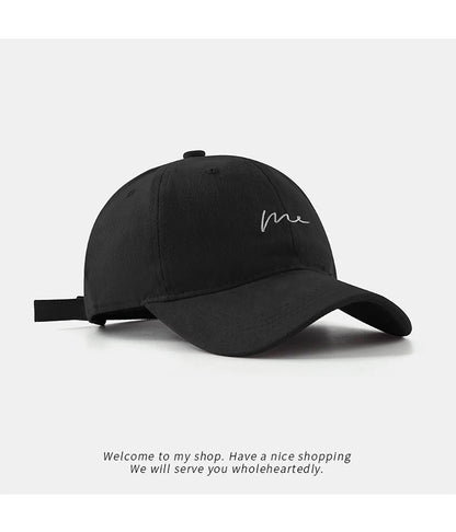 Retro Retro Embroidered Baseball Hat New Big Headed Duck Tongue Hat Letter Fashion Sunshade Hat Women's Adjustable Sports Hat