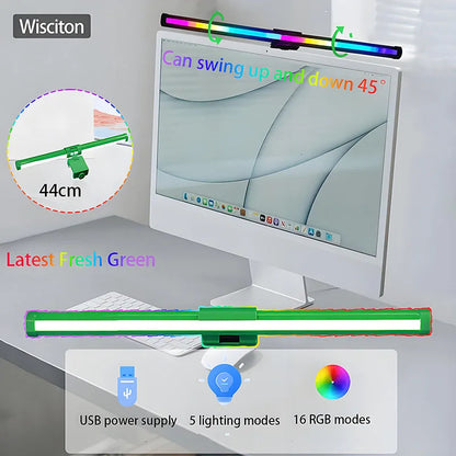 RGB Monitor Light Bar Computer Screen Hanging Lights Atmosphere Table Lamp Reading Night Lights Gaming Monitor Dimming Lights