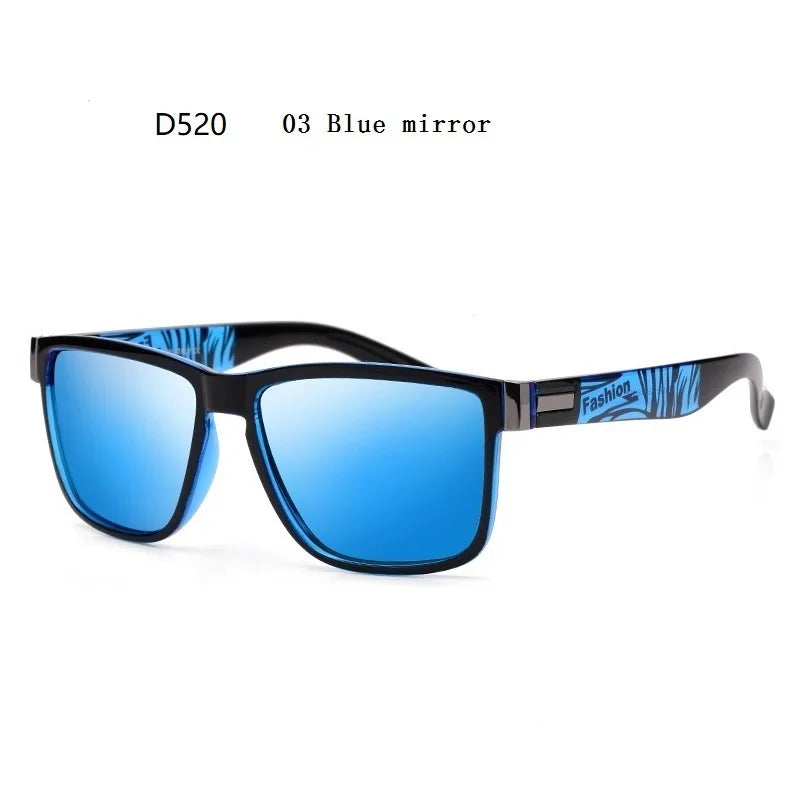 Fashion Square Vintage  Sunglasses Men Women Retro Driving Fishing Luxury Brand Designer Sun Glasses  Eyewear
