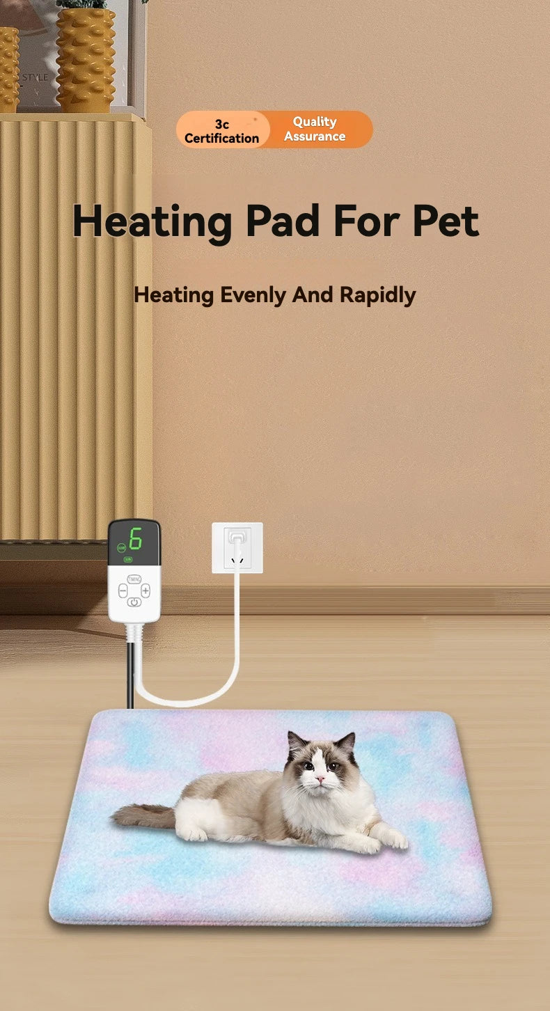 Adjustable Temperature Waterproof Pet Heating Pad Electric Blanket Winter Warmer Dog Mattress for Cats And Dogs US/EU