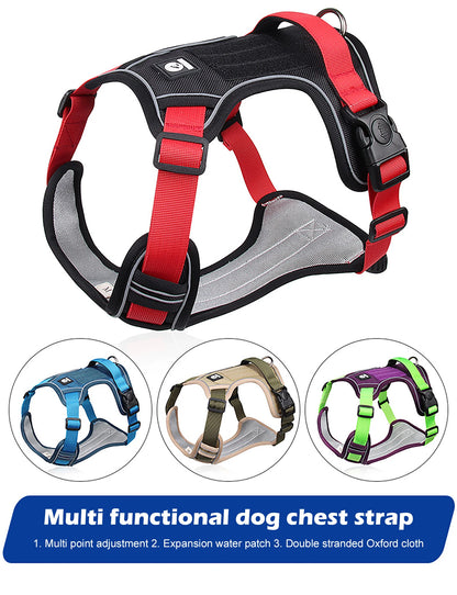 Dog Harness Reflective Midium Large Dogs Tactical Vest Big 1680D Waterproof Oxford Cloth Dog Harnesses Pet Accessoires Supplies