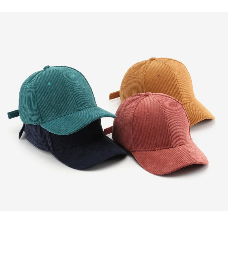 SLECKTON Custom Baseball Cap for Women and Men Fashion Design Brand LOGO Letter Embroidery Hats Corduroy Hats Unisex Wholesale