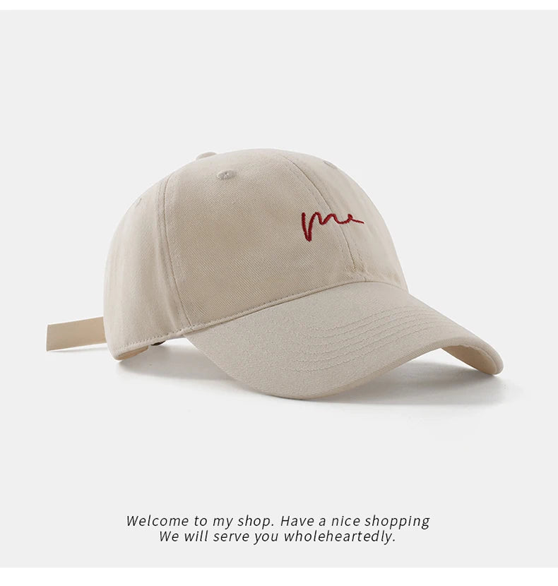 Retro Retro Embroidered Baseball Hat New Big Headed Duck Tongue Hat Letter Fashion Sunshade Hat Women's Adjustable Sports Hat