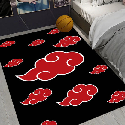 Anime Theme Carpet Various Styles With Somersault Cloud Sharingan Patterns Non Slip Rug For Living Room Bedroom Decor