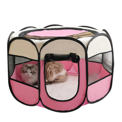 Pet nest pet dog cat delivery room foldable cat nest pet fence tent octagonal cage pet supplies